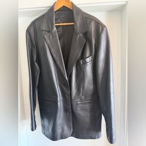 Men’s Black Leather Sports Jacket 
Size L
Used in the making of a movie